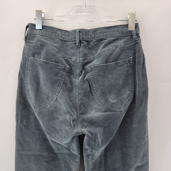 Free people Corduroy Jeans Womens 28 Morning Waves Blue Exposed Button Fly Ankle - Picture 5 of 11